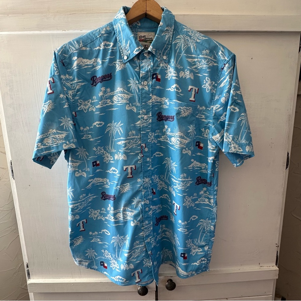 Reyn Spooner Texas Rangers Kekai Performance Button-Down Shirt MLB • Size: L